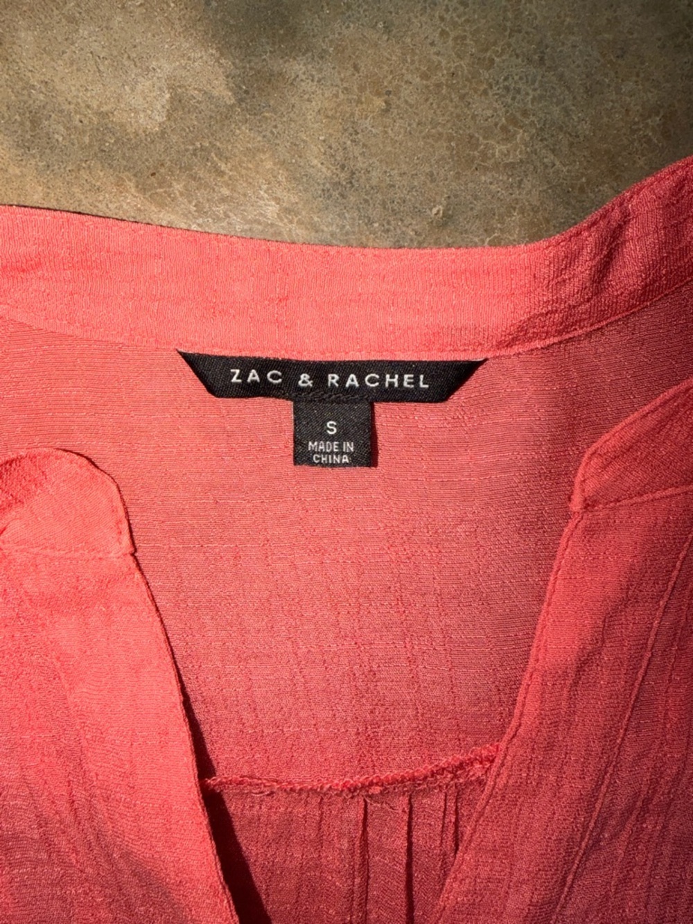 Zac & Rachel Coral Gauze Peasant Blouse Lightweight Top - Picture 4 of 9